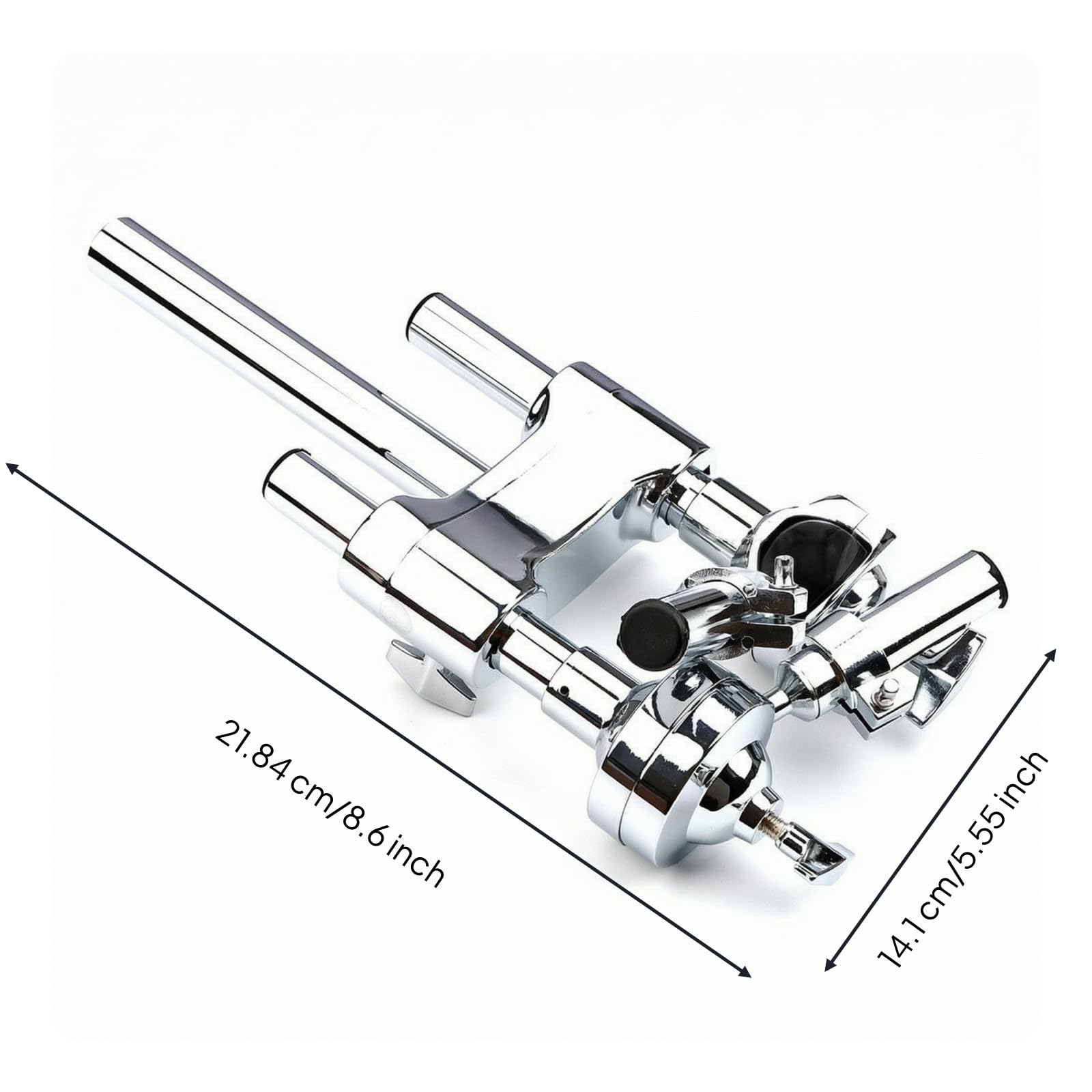 Abrazara para Batería Universal | Construcción Metálica Robusta, Conector Batería, Almohadillas Protectoras Negras, para Escenarios, Bateristas