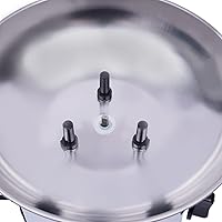 Vista 8 de Fuente de fondue de chocolate de 4 niveles, fuente eléctrica de fondue de chocolate de acero inoxidable de 110 V 170 W, para derretir chocolate