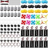 Zomiboo 12 Set 135 Stück DC Motoren Kit Kleines Motor Kit 1,5-3 V 15000RPM Wellen Propeller für Wissenschaftsprojekte, 2 x AA-Batteriehalter Geeignet für DIY Kinder Experimente Erleuchtung Projekte