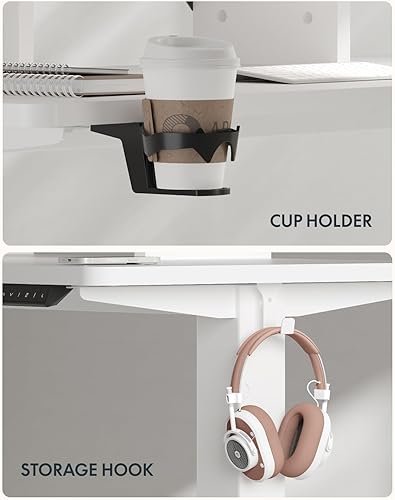 Miniatura 8 de FLEXISPOT Escritorio grande de pie de 71 x 32 pulgadas, escritorio de pie con tablero de empalme, escritorios de elevación para oficina en casa,