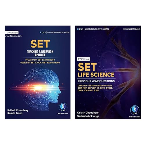 SET Life Science Previous Year Questions with solved paper with paper 1 book (2 Books) | Topicwise Previous Years solved papers | Best Book for All SET Exams - IFAS Publications
