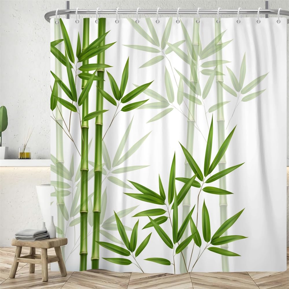 Rideau douche bambou imperméable 180x220 rideau de douche lavable