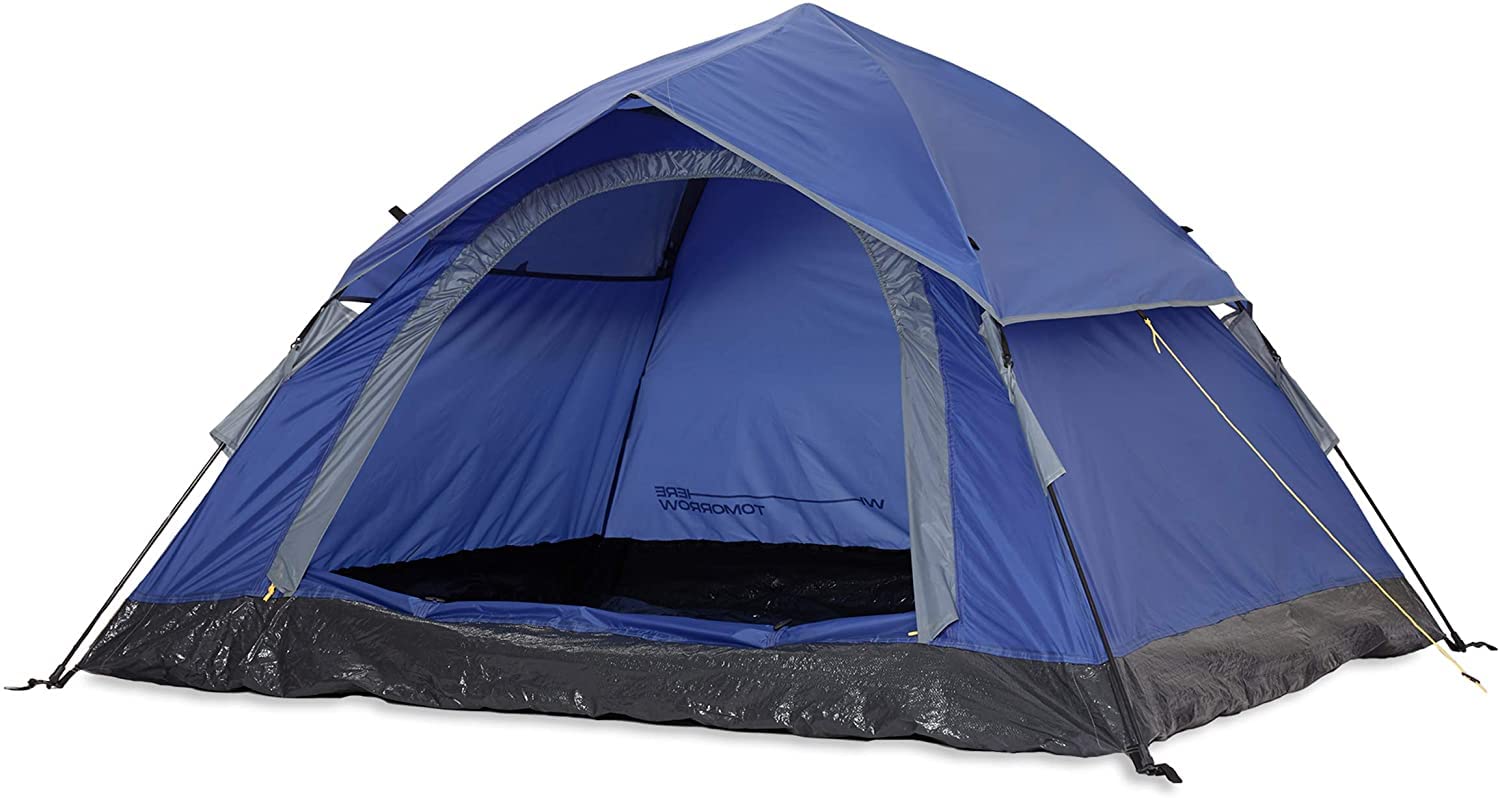 Lumaland Tienda de campaña desplegable | Tienda de campaña para 2-3 Personas 215 x 195 x 120 cm | Tienda de campaña iglú para 4 Estaciones | Tienda de campaña para Senderismo y Festivales al Aire