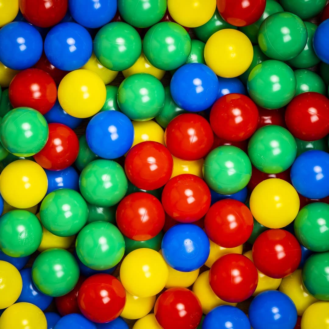 Euro-Plus 6 cm Einheitsgröße BPA frei Bälle Für Bällebad Spielbälle Baby Kinder Plastikbälle Farbe Mix Made in EU