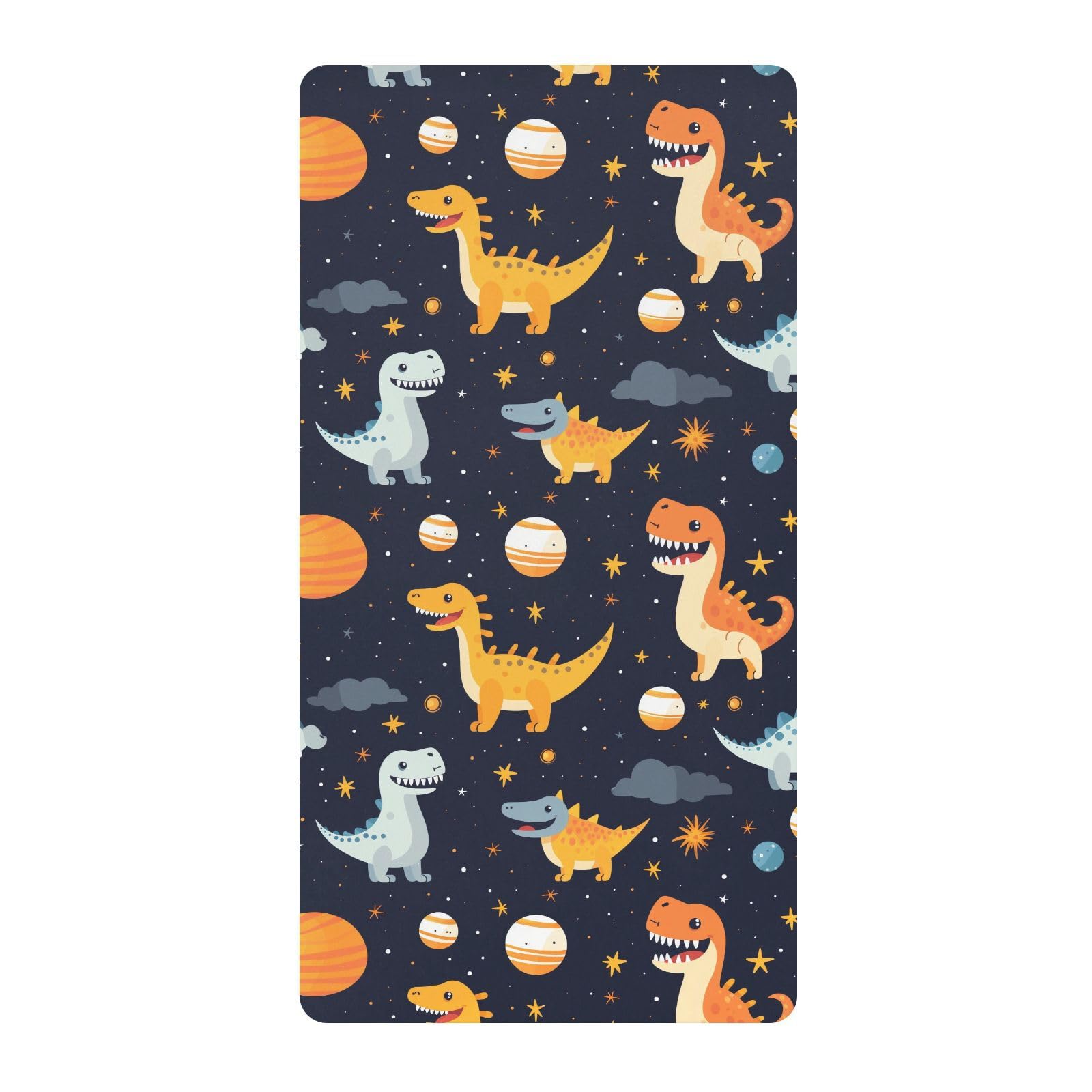 Drap-housse pour berceau de bébé motif dinosaures de l'espace pour garçons et filles, 71,1 x 132,1 cm