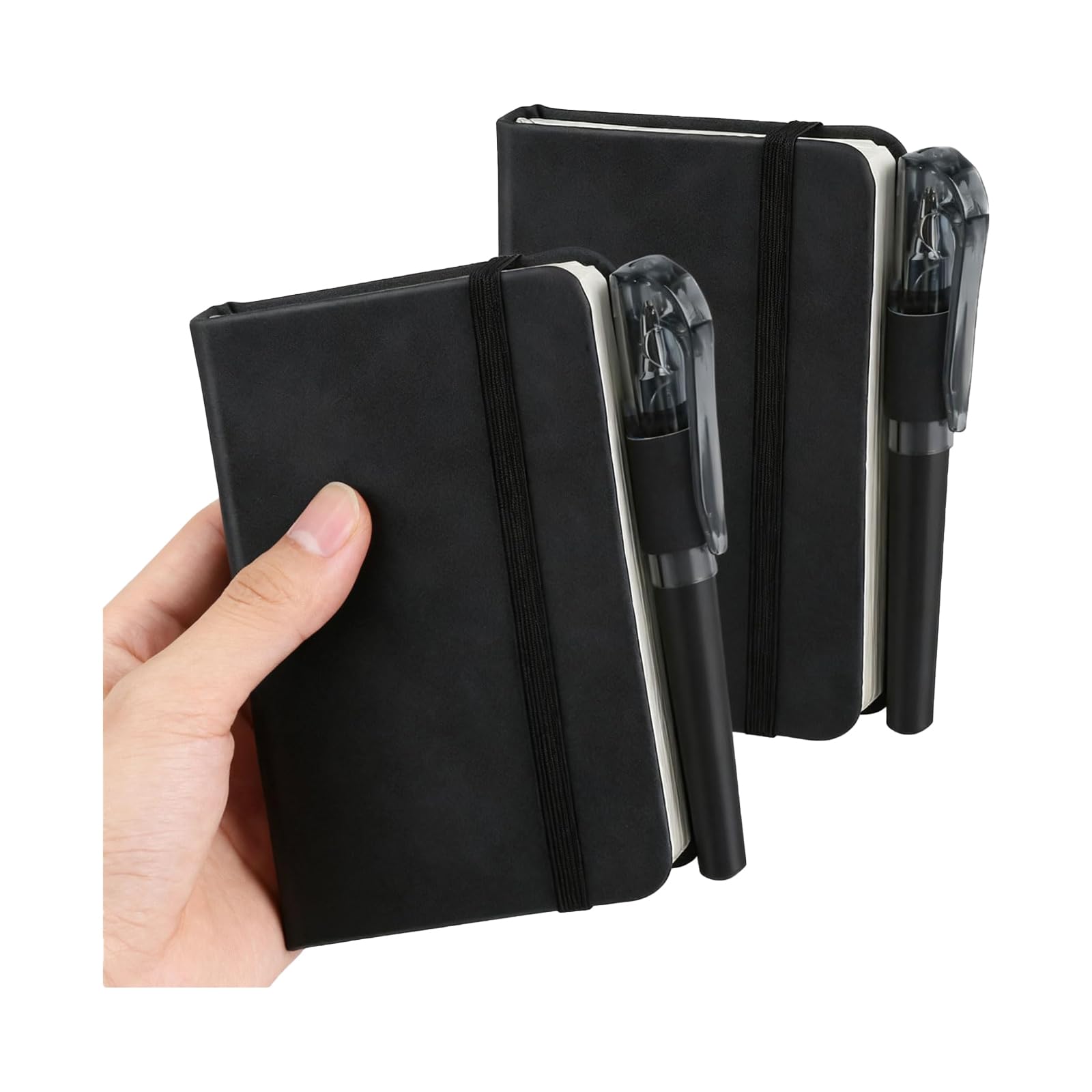 Pocket Notebook,2 Pcs A7 Pocket Size Small Notebooks with 2 Pcs Pens