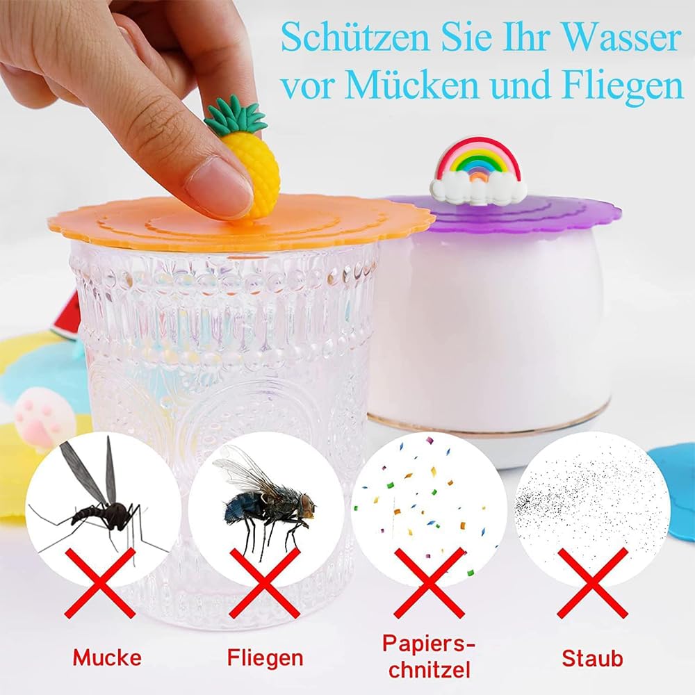 8 Coperchi In Silicone Per Tazze - Anti Polvere, Impermeabili E Lavabili In Lavastoviglie - Foto 10