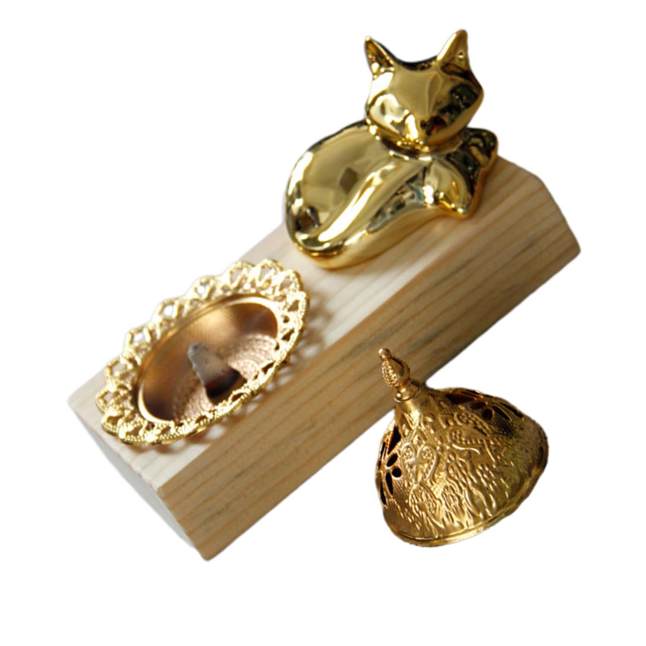 Luxshiny 4 Sätze Räuchergefäß Aromatherapie Halter Arabischer Holz Metall Weihrauchbrenner für Zuhause Büro Meditation und Entspannung