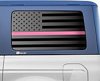 Vista 12 de BOGAR TECH DESIGNS - Vinilo adhesivo precortado para ventana con diseño de bandera de EE.UU, compatible con Ford Bronco 2021-2026 de 4 puertas, Negro