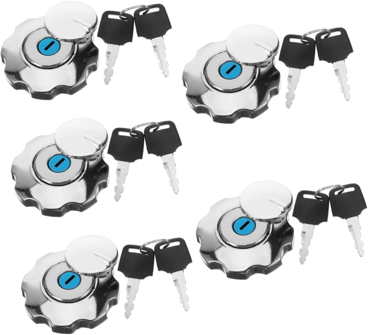 Alipis 5pcs Locking Gas Cap Replacement Key Secure Cap Holder for Motorcycle Easy Installation Protects Lock Mechanism Automotive Accessory