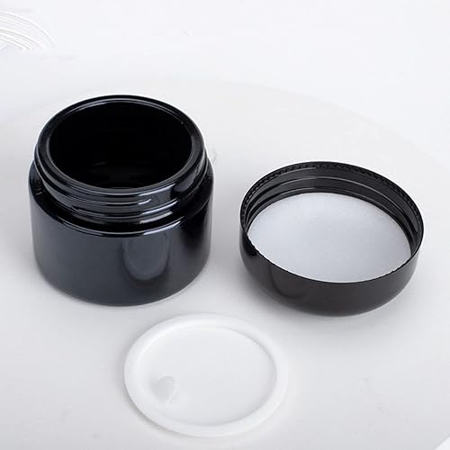 Miniatura 9 de Sxminer - Paquete de 10 frascos de vidrio negros vacíos de 1.0 fl oz1 oz (1.0 fl oz1 onza), tarro redondo para crema, botella de cosméticos,