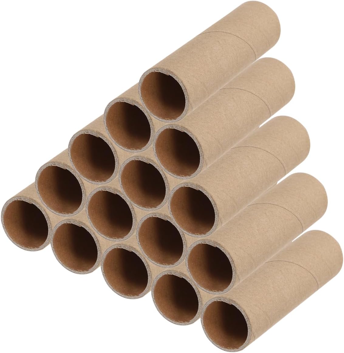 VILLCASE 15 Pack Cardboard Tubes for Craft, Brown Paper Rolls Round Cardboard Tubes Empty Paper Rolls Thick Tubes for DIY Crafts, Art and School Projects