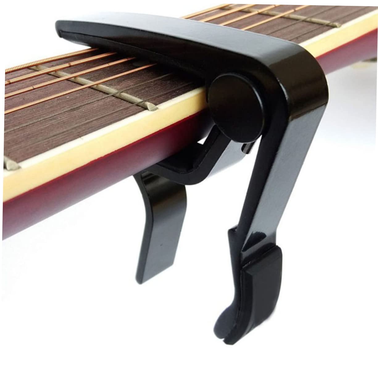 LIOOBO Aluminum Alloy Guitar Capo for Acoustic and Electric Guitars Clip Tuner for Ukulele Banjo Mandolin Durable and Lightweight Black Design
