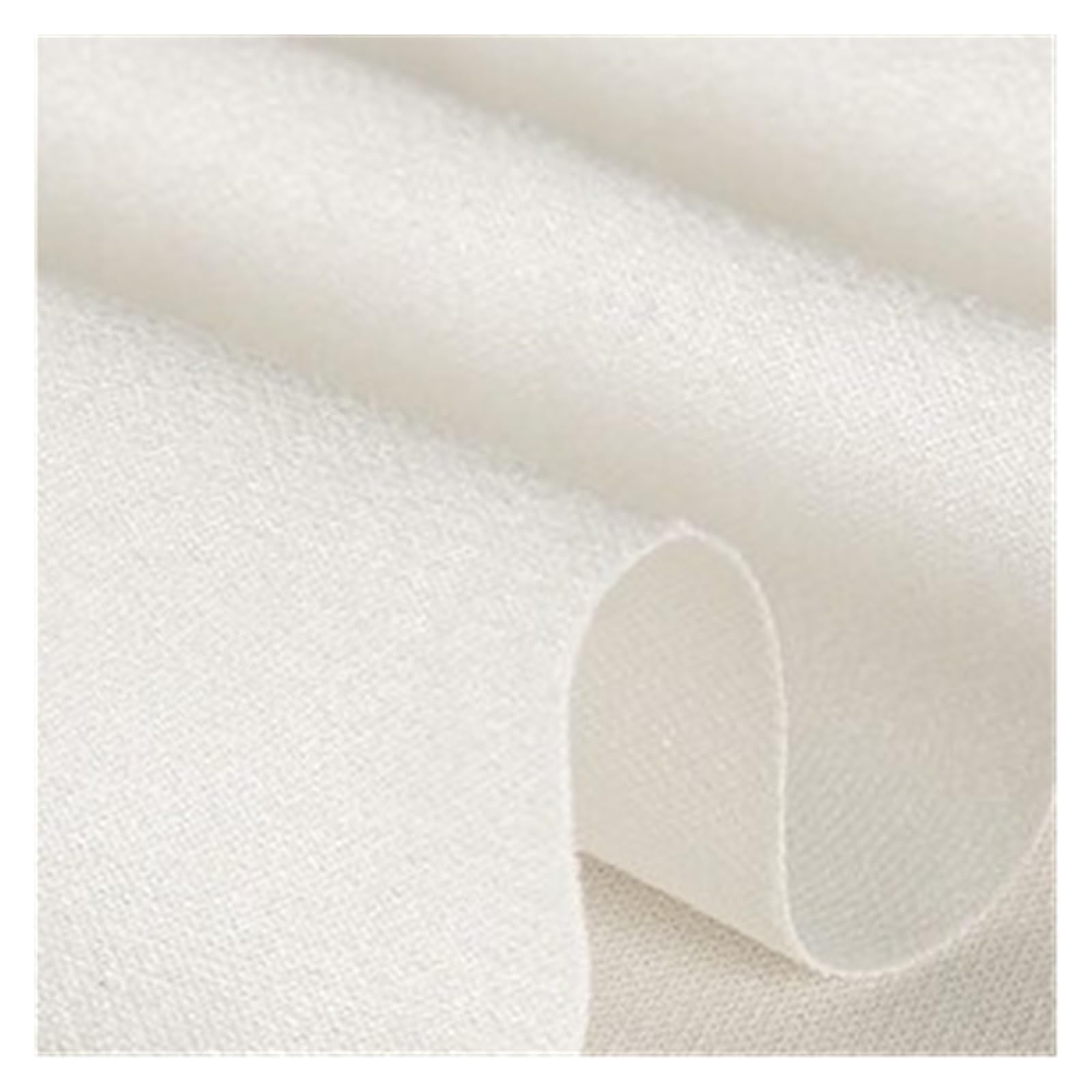 Suede Single-Sided Micro Elastic Frosted Faux Suede Fabric By Meters for Clothes Dresses Sewing Plain Soft Needlework Breathable Drape(White)