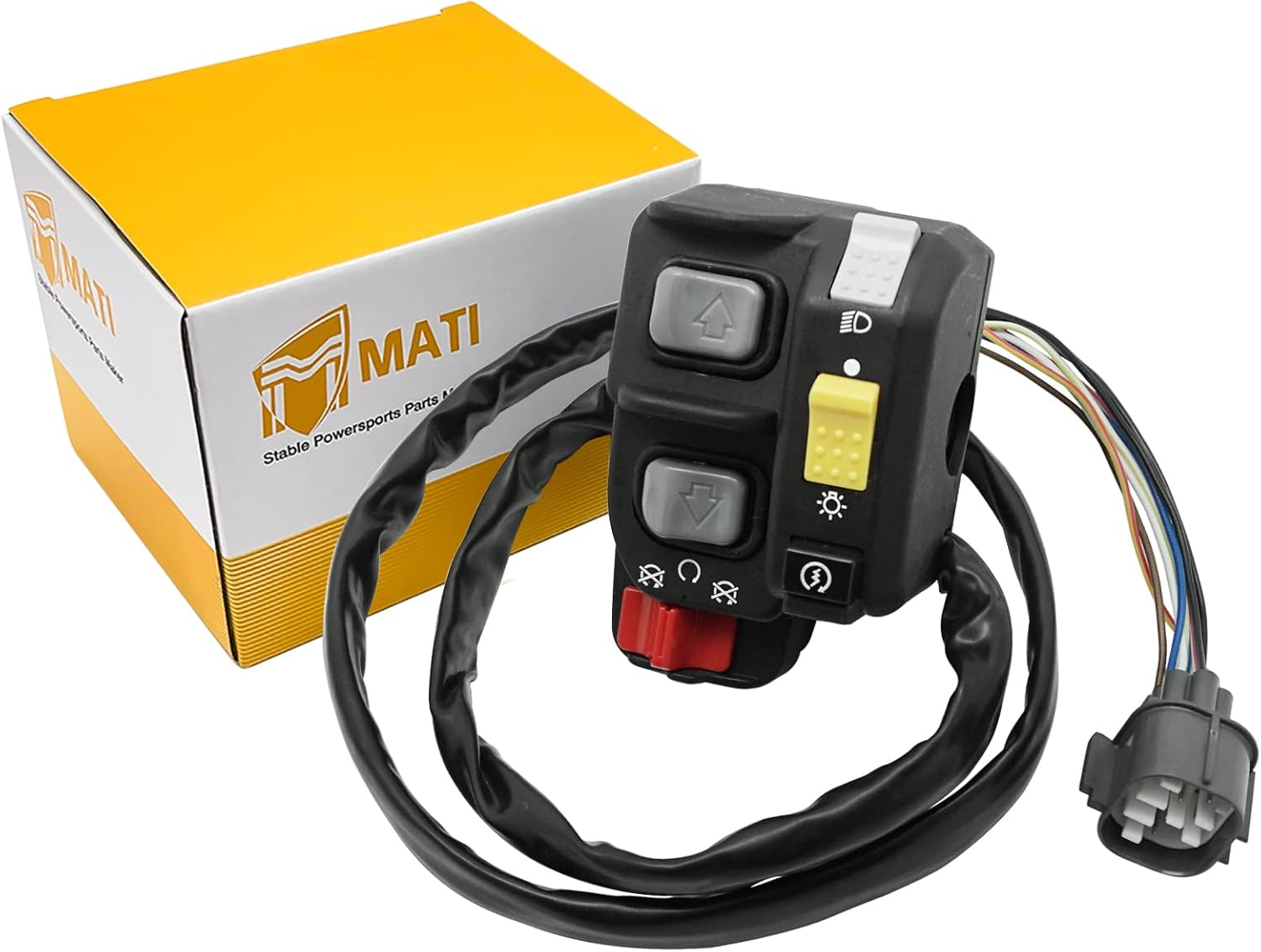 M MATI Handlebar Control Switch Electric Shift Start Kill Stop Headlight Button for Honda Foreman Rubicon 500 2001-2004 35020-HN2-000 35200-HN2-A01