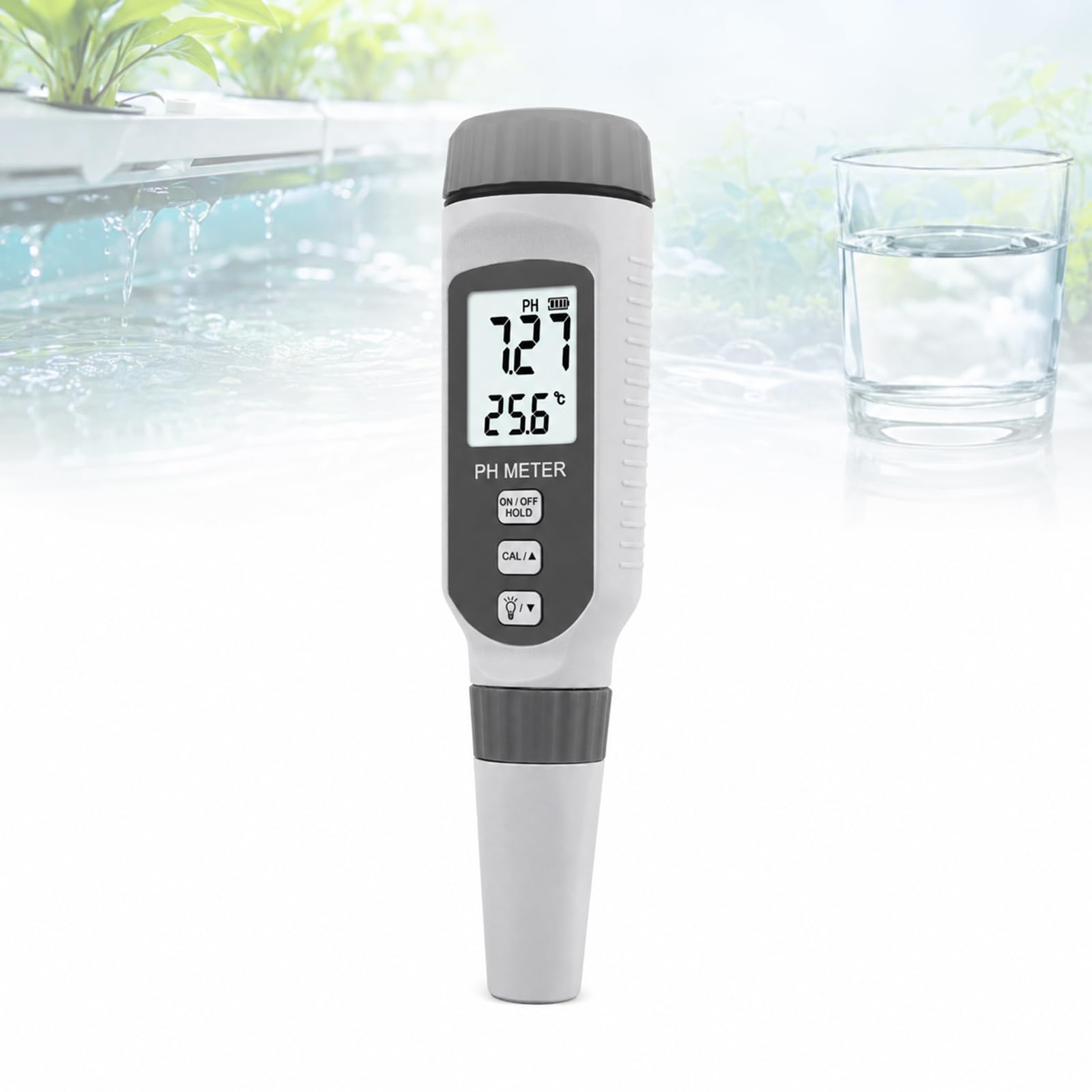 Medidor de pH profesional tipo bolígrafo, analizador digital de calidad del agua, interfaz intuitiva, fácil de usar y compacto, rápido, eficiente, preciso y fiable, para agua potable y piscinas