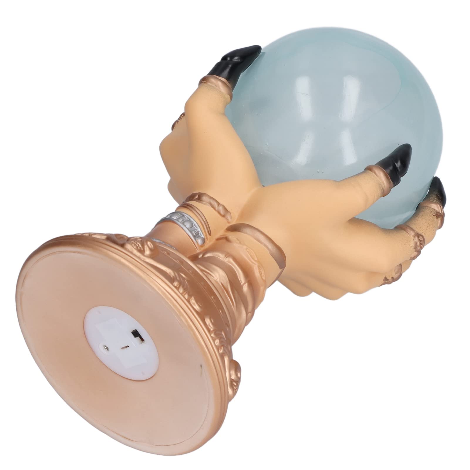 Crystal Ball Light, Witch Hand Crystal Sphere Light PVC Material Fine Workmanship Battery Operated Electrostatic Plasma for Halloween Decoration