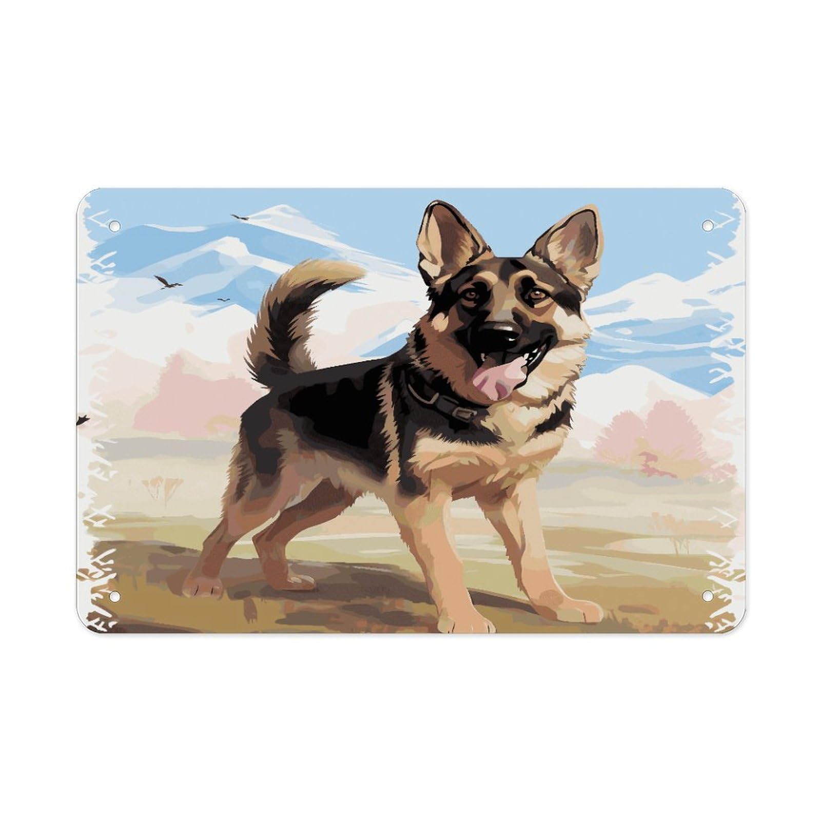 Fekiloot Style German Shepherd Dog Lovers Metal Signs Wall Art Tin Sign