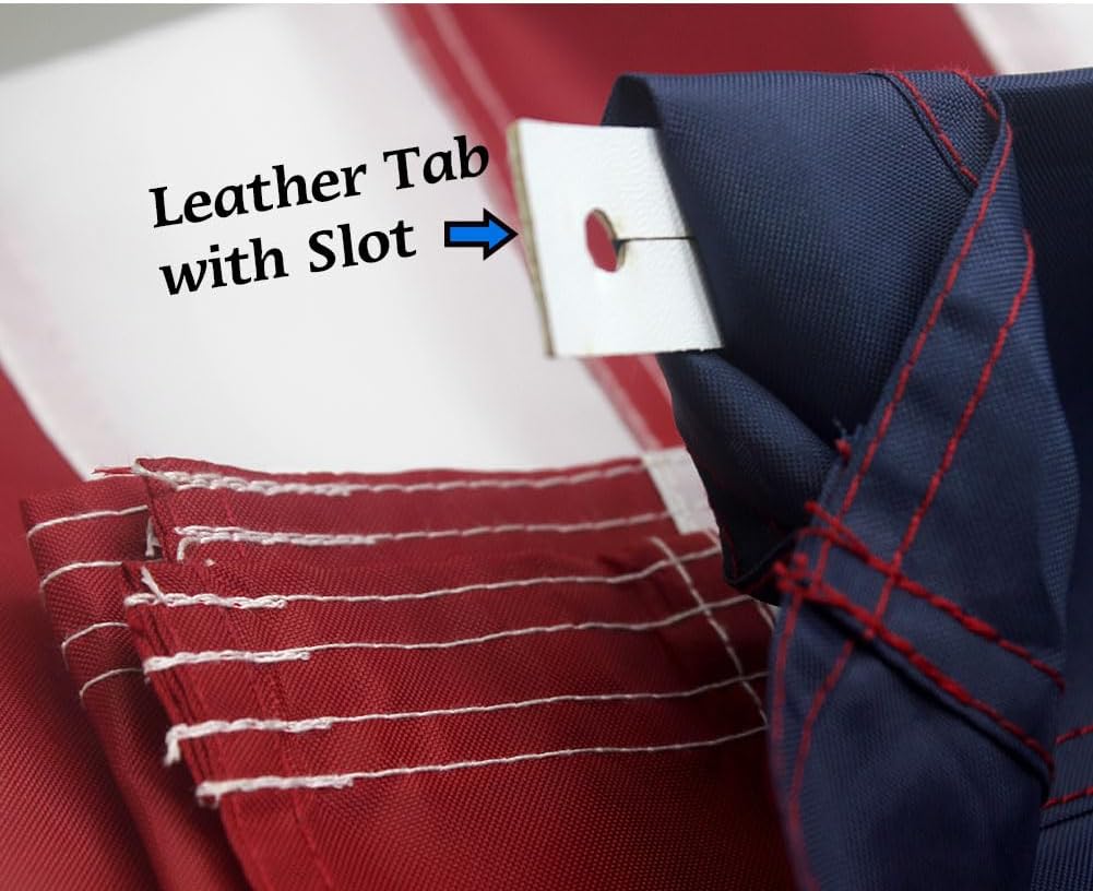 American Flag for outside (Sleeved) Embroidered Stars, Sewn Stripes, UV Protected. NO Grommets. american flag Pole Sleeve. American Flag for outside (Sleeve, 2.5x4 FT) - Image 3