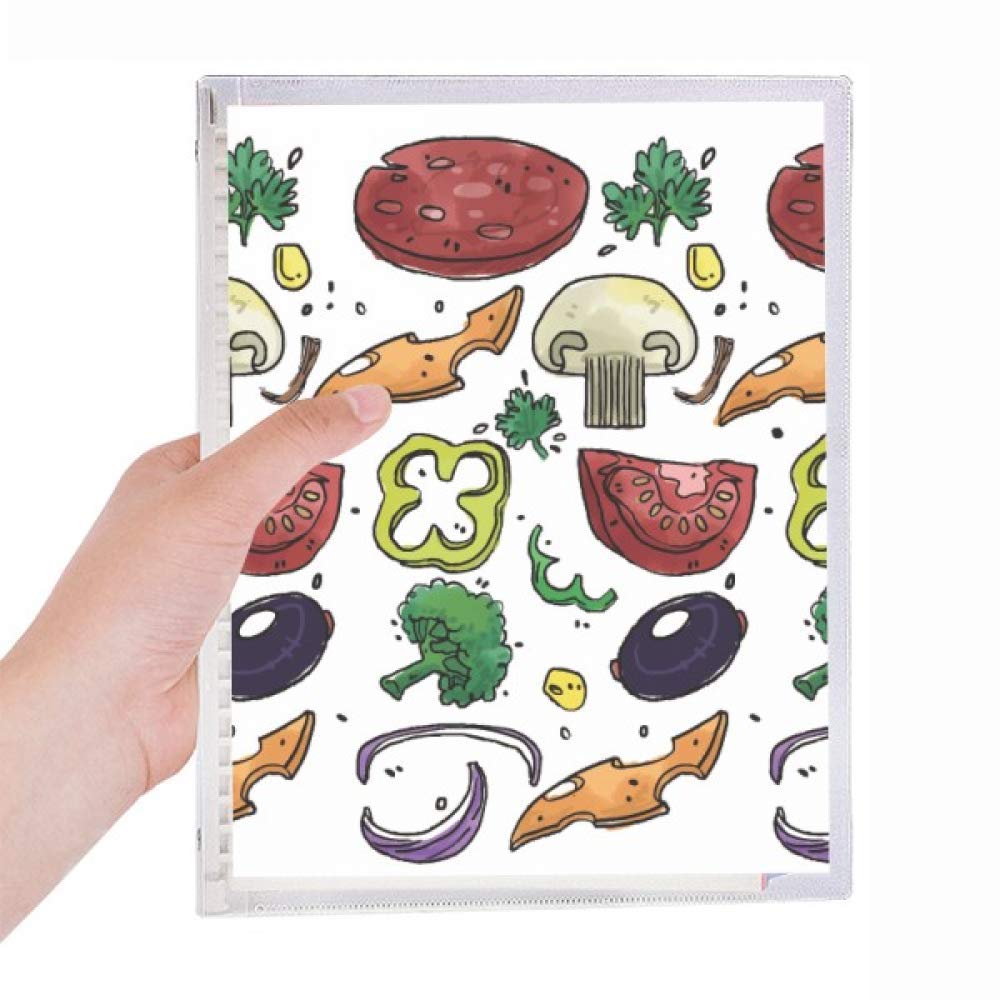 Cahier à spirale pizza tomato et oignons rechargeable pour notes - 5