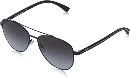 Emporio Armani EA2079 30928G Matte Blue EA2079 Pilot Sunglasses Lens  Category 3 at Amazon Men's Clothing store
