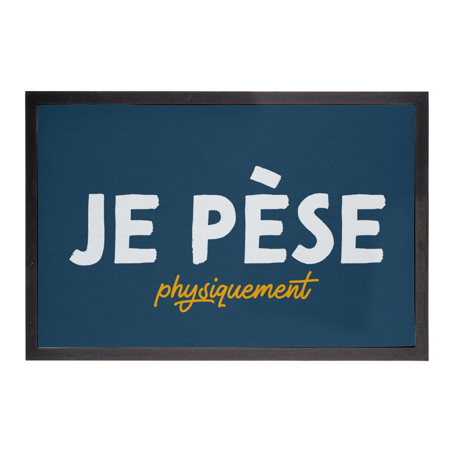 Paillasson bleu grand format contre la saleté tapis entrée 75x50