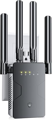 2026 New WiFi Extender Internet Booster for Home, Long Range up to 18ksq.ft, Wireless Internet Repeater Routers Signal Amplifier for Home, 15X Speed Access Point Ethernet Port, Mesh WiFi, 1-Tap Setup