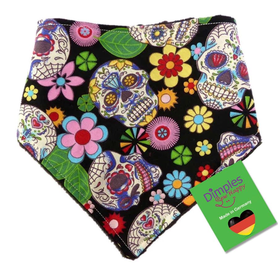 Foulard pour petits chiens fait main Dimples 50cm | Bandana pirate de qualité