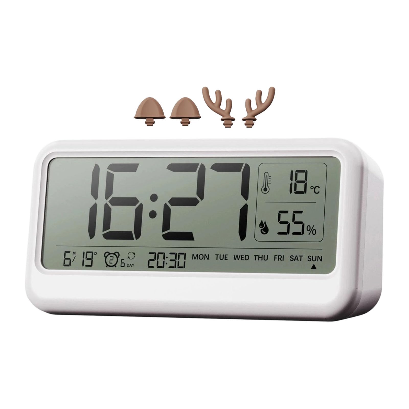Limtula Digital Desk Clock for Nightstand Alarm Clocks with Day of Week Duals Alarms Clocks for Bedroom