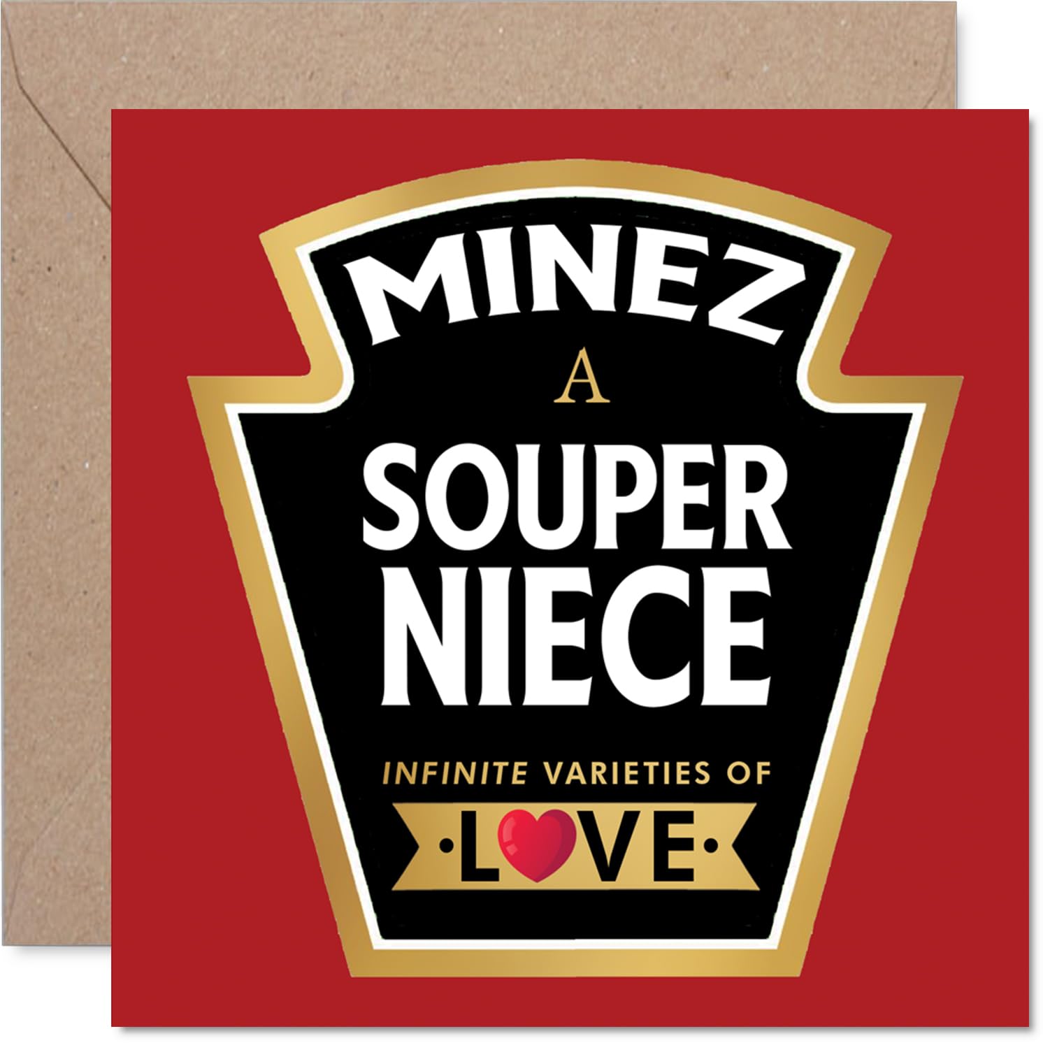 Niece Birthday Card, Souper Product Label Design Bday