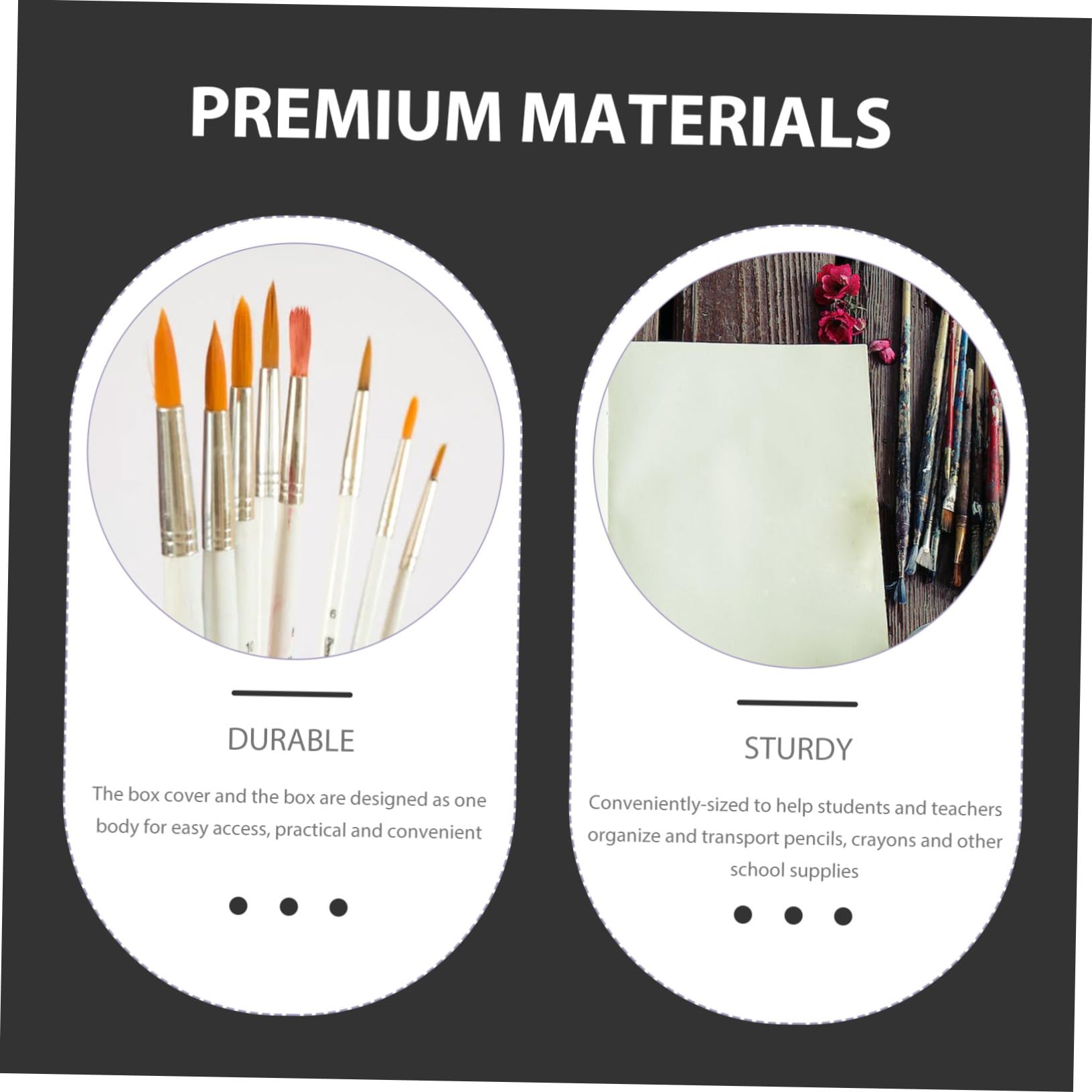 NOLITOY Estuche Transparente Almacenamiento y Organización Portátil Grande para Pinceles de Pintura Acrílica y Acuarela para Estudiantes y Artistas en Escuela y Hogar