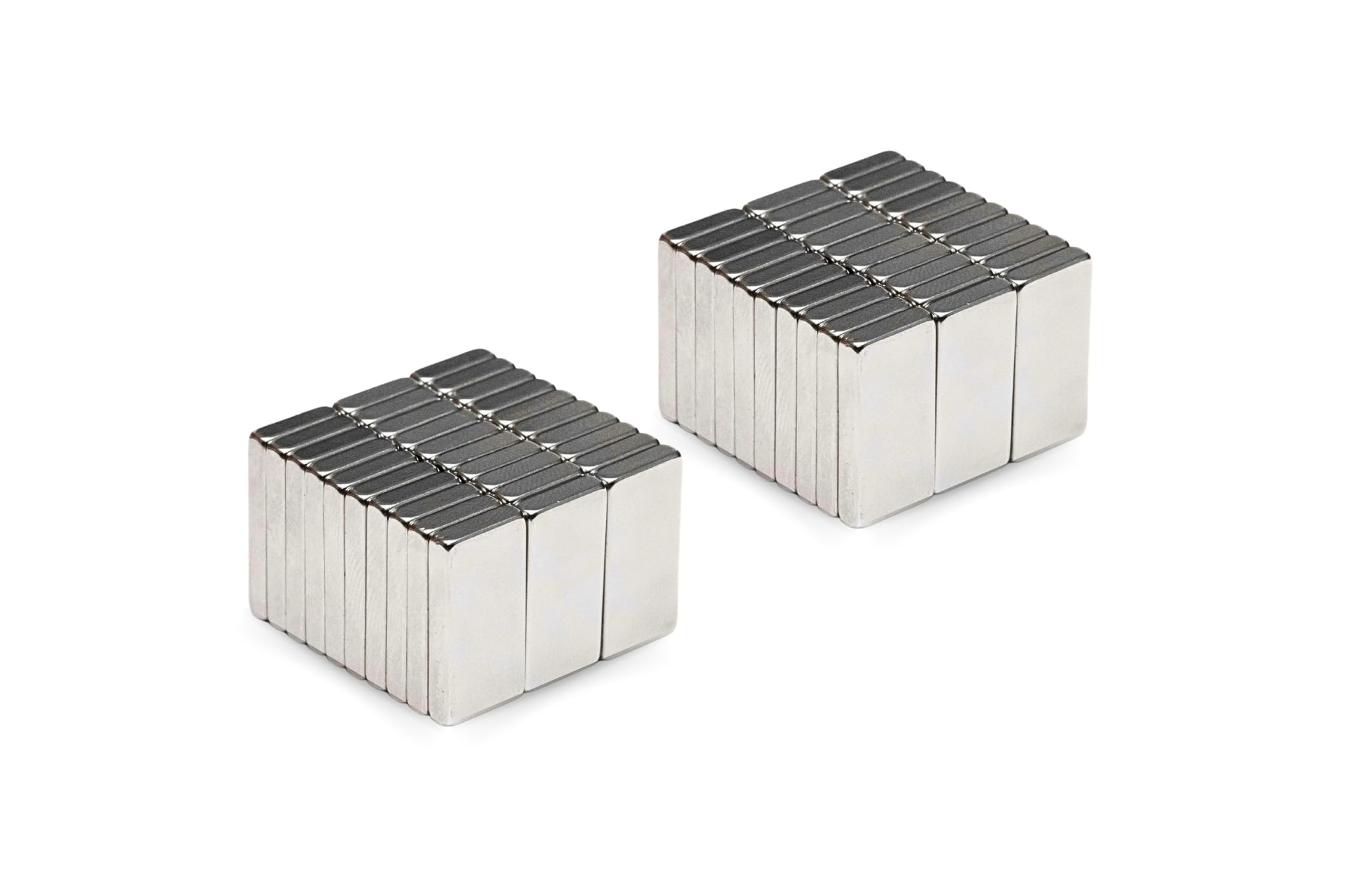 ITALFITMAGNETI | 60 pezzi - Blocchetti Magnetici Neodimio Forza 3,30 Kg - Lunghezza 20 mm x Larghezza 10 mm x Spessore 3 mmmm Set 60pz