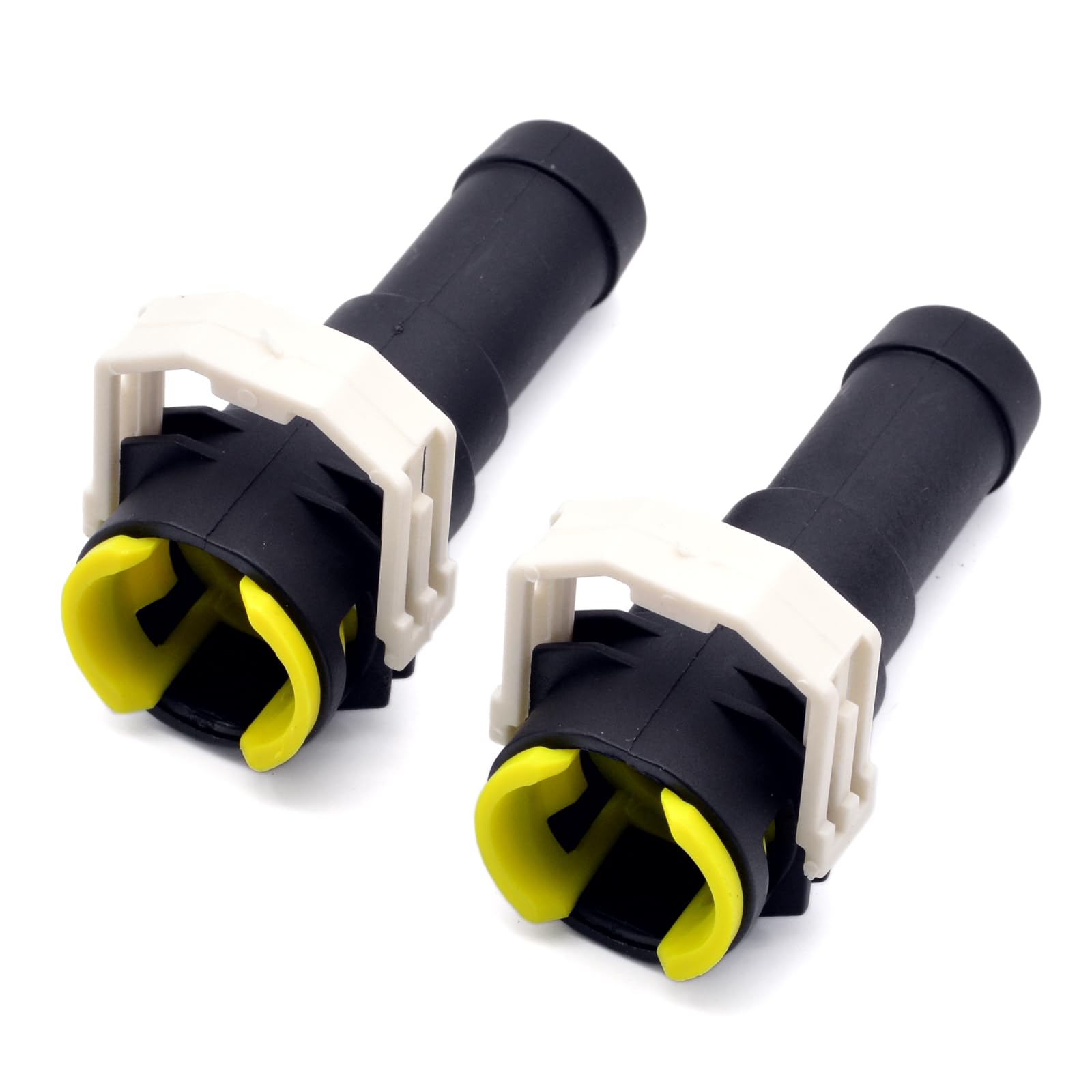 Haotom Black 2Pcs Cooling Heater Water Hose Connector Compatible For Mazda 2 3 5 6 2004-2012 D651-61-240