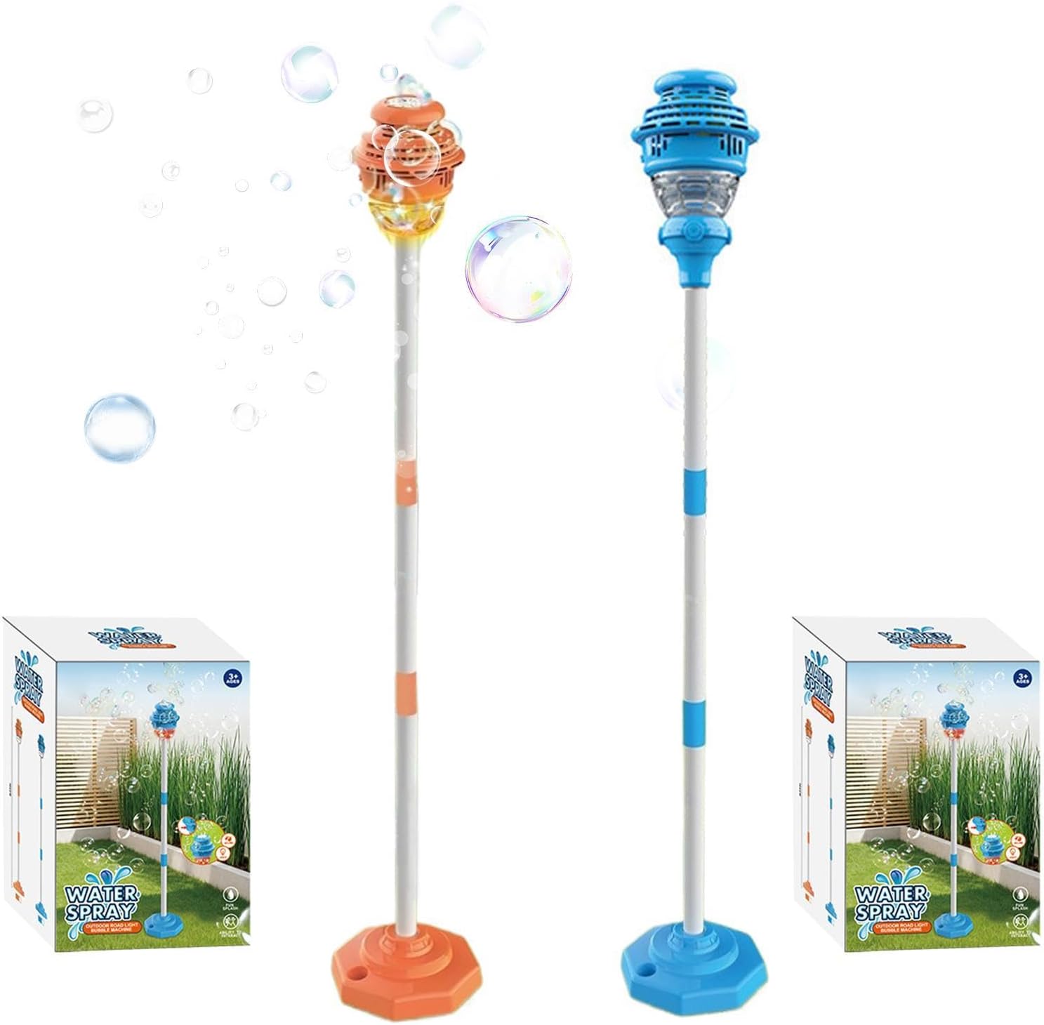 Bubble Tower | B́ubble Machine For Kids | Standing B́ubble Ḿachine | Windmill B́̀úbble Ḿachine | Street Lamp Outdoor Blower Toys | Automatic B̀̃ùbble Ḿ̀áchine With Light | F́or Garden Patio Backyar