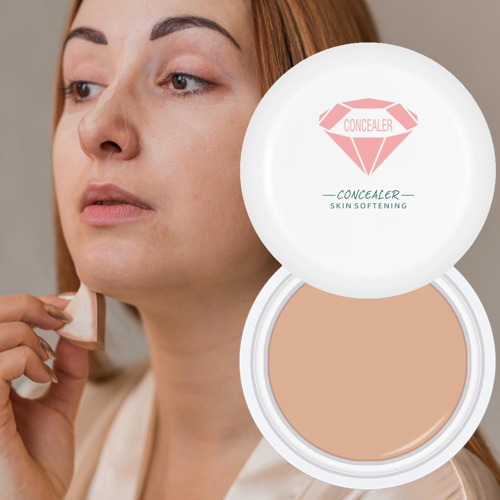 Full Coverage Concealer 15 g Deckende Make-up Creme für das Gesicht | feuchtigkeitsspendender Concealer Primer für Gym, Reisen, Outdoor, tägliche Nutzung, Party, Treffen, Urlaub, Hochzeit und