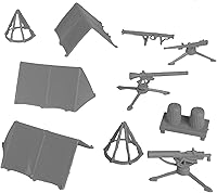 Vista 6 de BMC Classic - Juego de accesorios de plástico para hombre, 10 unidades de campamento militar, fabricado en EE. UU