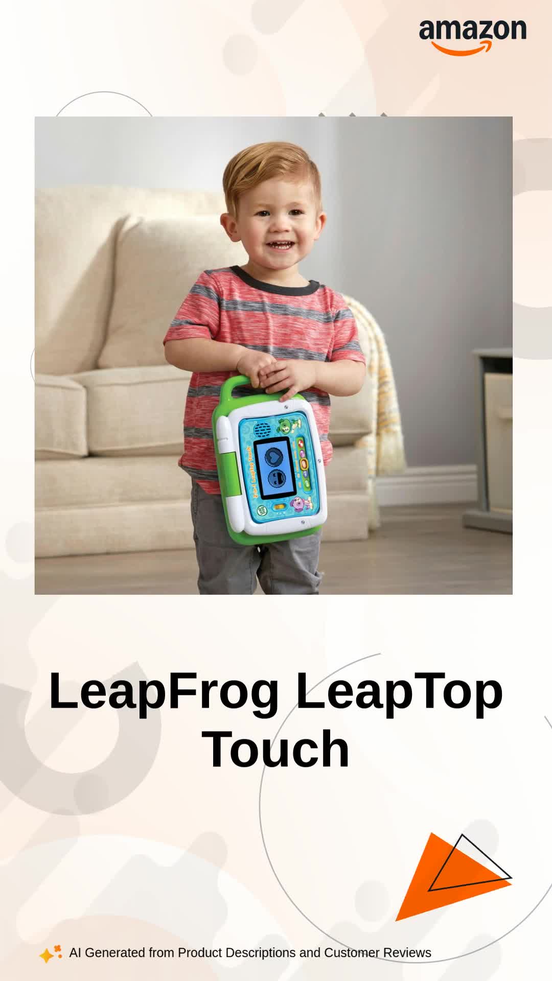 LeapFrog Kid 2-In-1 Leaptop Touch- Multi Color Educational