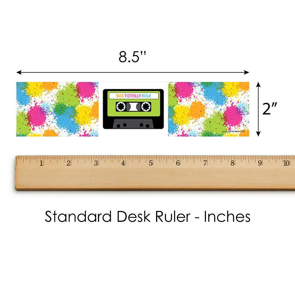 80s Printable Party Labels Back To The 90s Party Supplies，24 Pieces