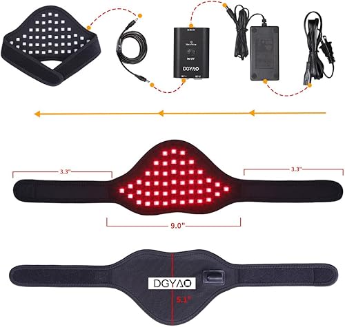 Miniatura 5 de Dispositivos de terapia de luz infrarroja y roja Alivio del dolor 850NM LED Dolor de cuello Fatiga Terapia de luz Almohadilla de urdimbre Uso en el