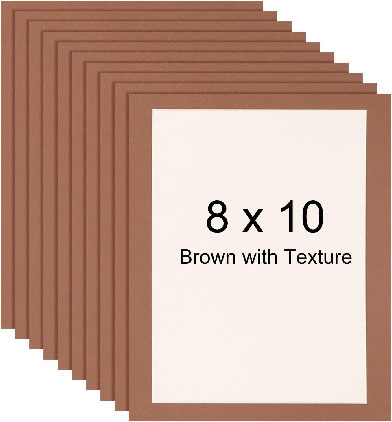 uxcell 8 x 10 Cardboard Picture Frame, 10pcs Pink with Texture Photo Wall Display Paper Frame with Clear Film for Children's Drawing Artwork Display Gallery Wall Frame Exhibition