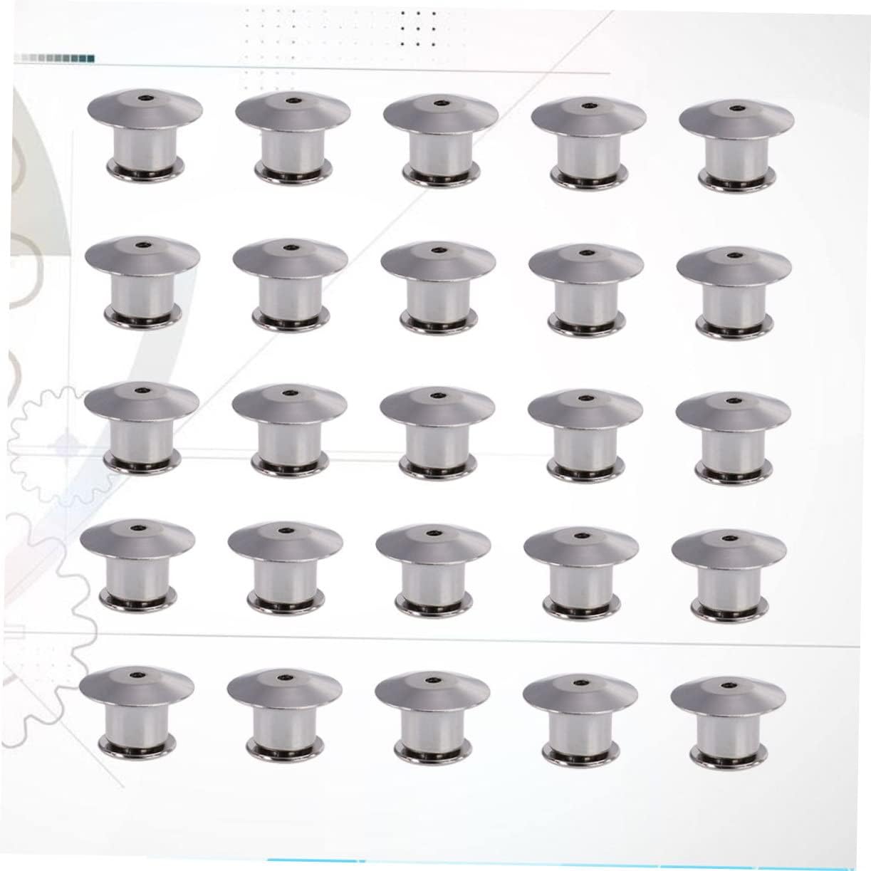 STOBOK 75pcs Top-Class Metal Brooch Pins Locking Pin Backs for Badges Smooth Finish No Tools Needed for Jewelry Name Tags