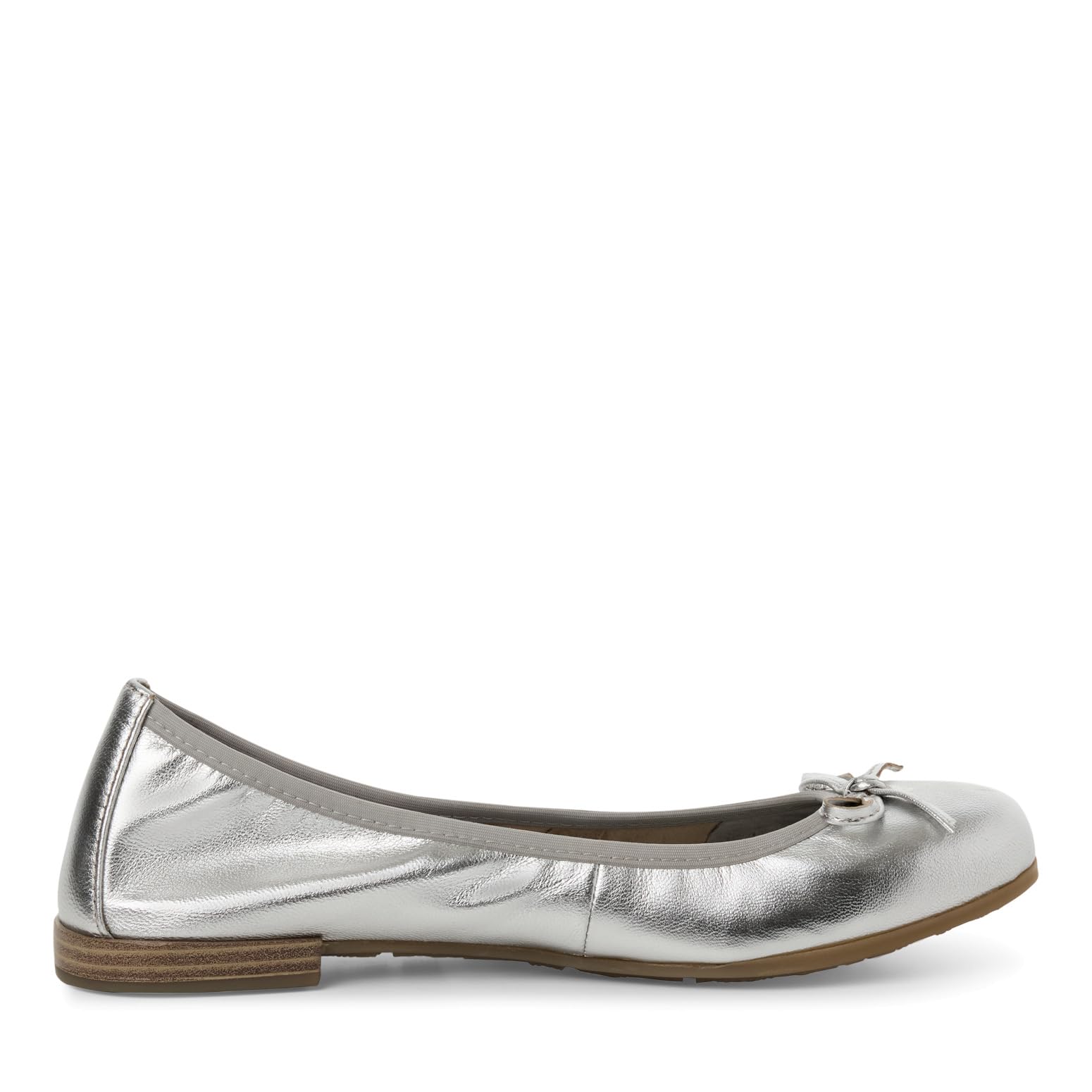 MARCO TOZZI Women's Ballet 2-22100-41 Ballet Flat - Bailarinas para Mujer, Plata, 38 EU