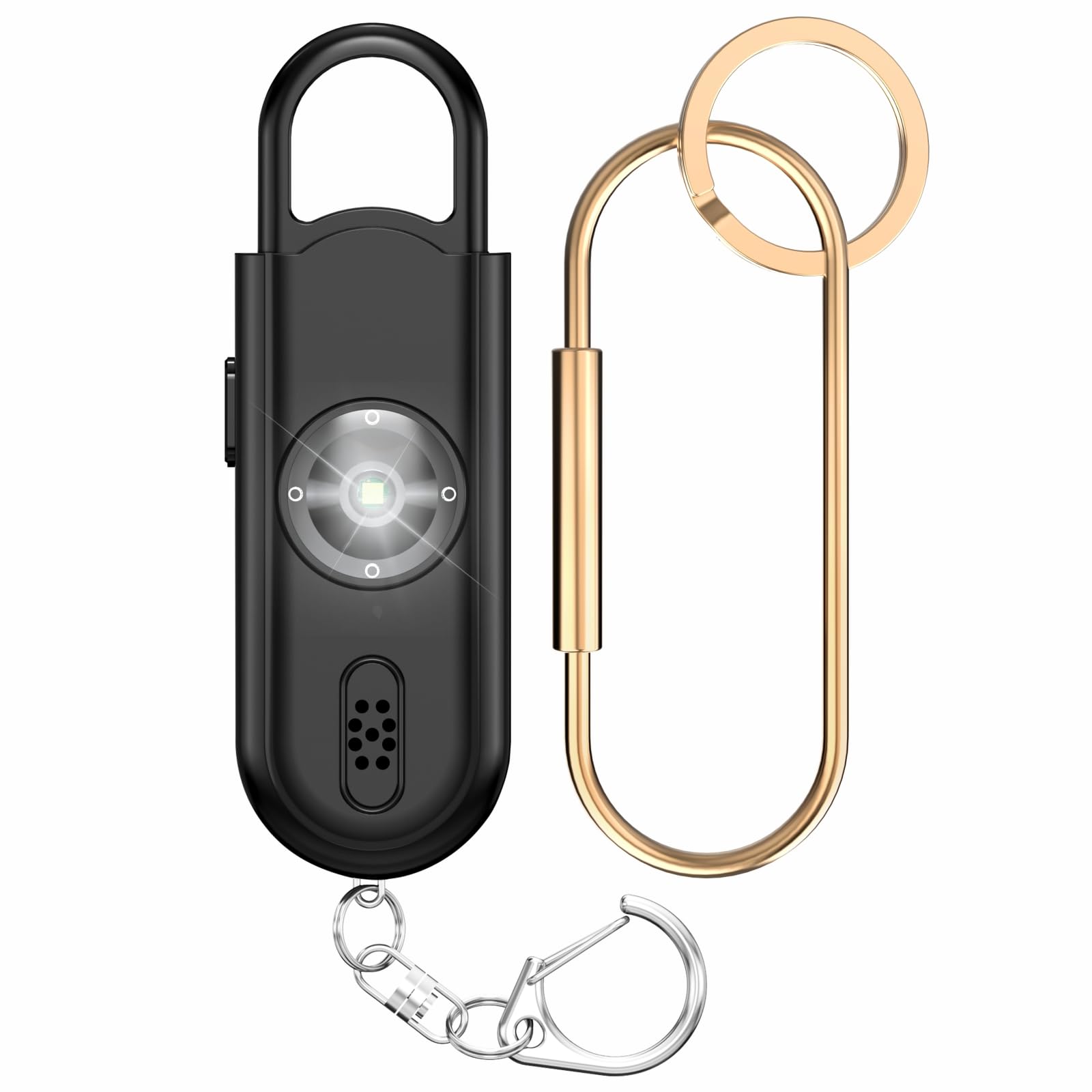 Safe Sound Personal Alarm, 130 dB Loud Siren Song Emergency Security Alarm Keychain with Strobe LED Light, Personal Sound Safety Siren for Women, Men, Children, Elderly
