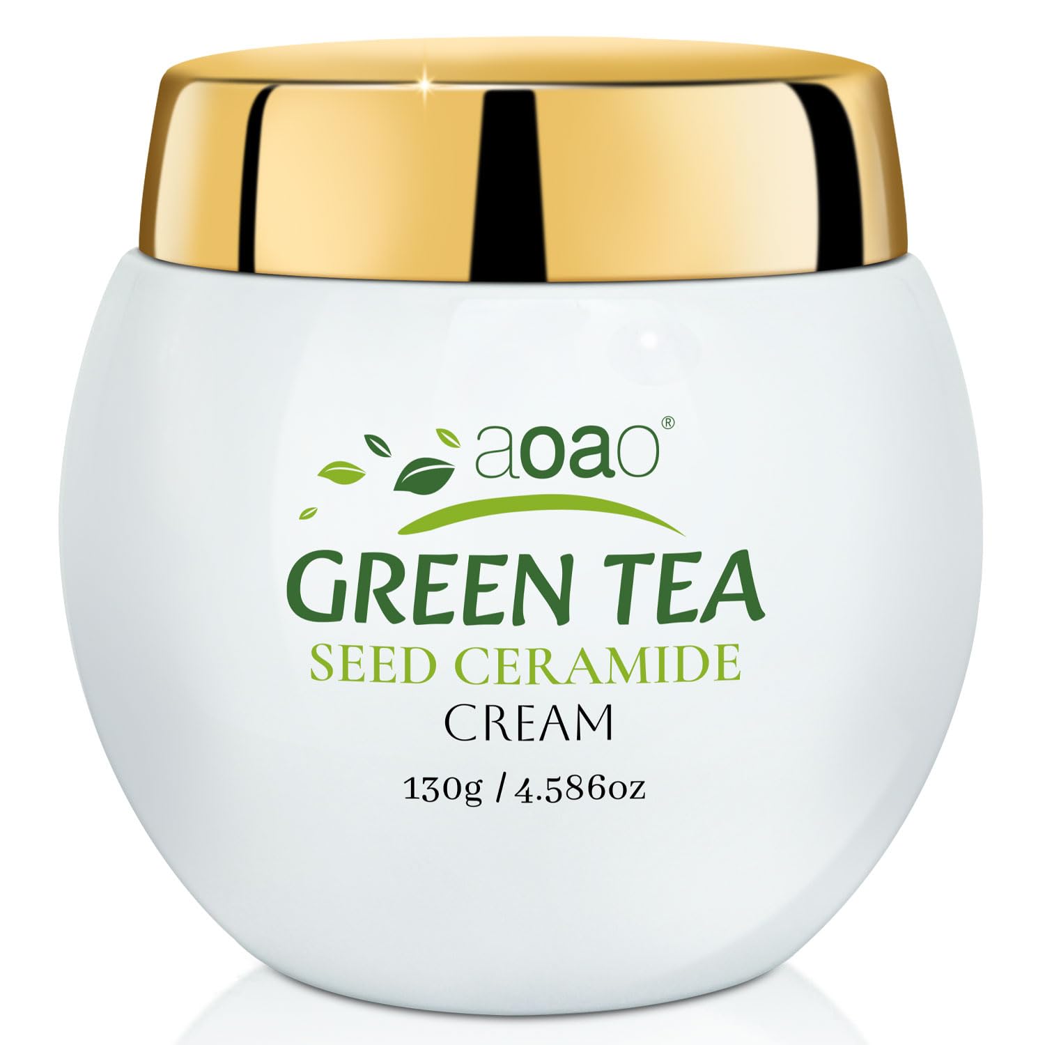 AOAO Green Tea Moisturizer Cream, Daily Hydrating Face Cream for Dry & Sensitive Skin, Hyaluronic Acid for Women Face, Repairs Skin Barrier, Provides Antioxidant Protection, 130g/4.58oz (Green Tea_2) - Image 9