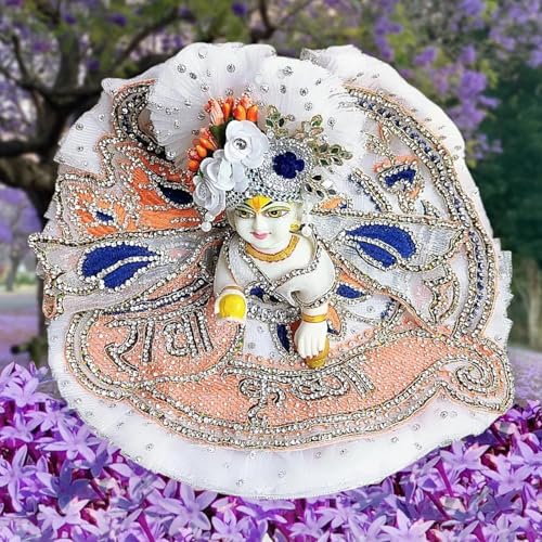 Image of Partish Laddu Gopal Heavy Janamashtmi Dress l Ladoo Gopal Dress l Kanha Ji Poshak Size 1 2 4 5 6