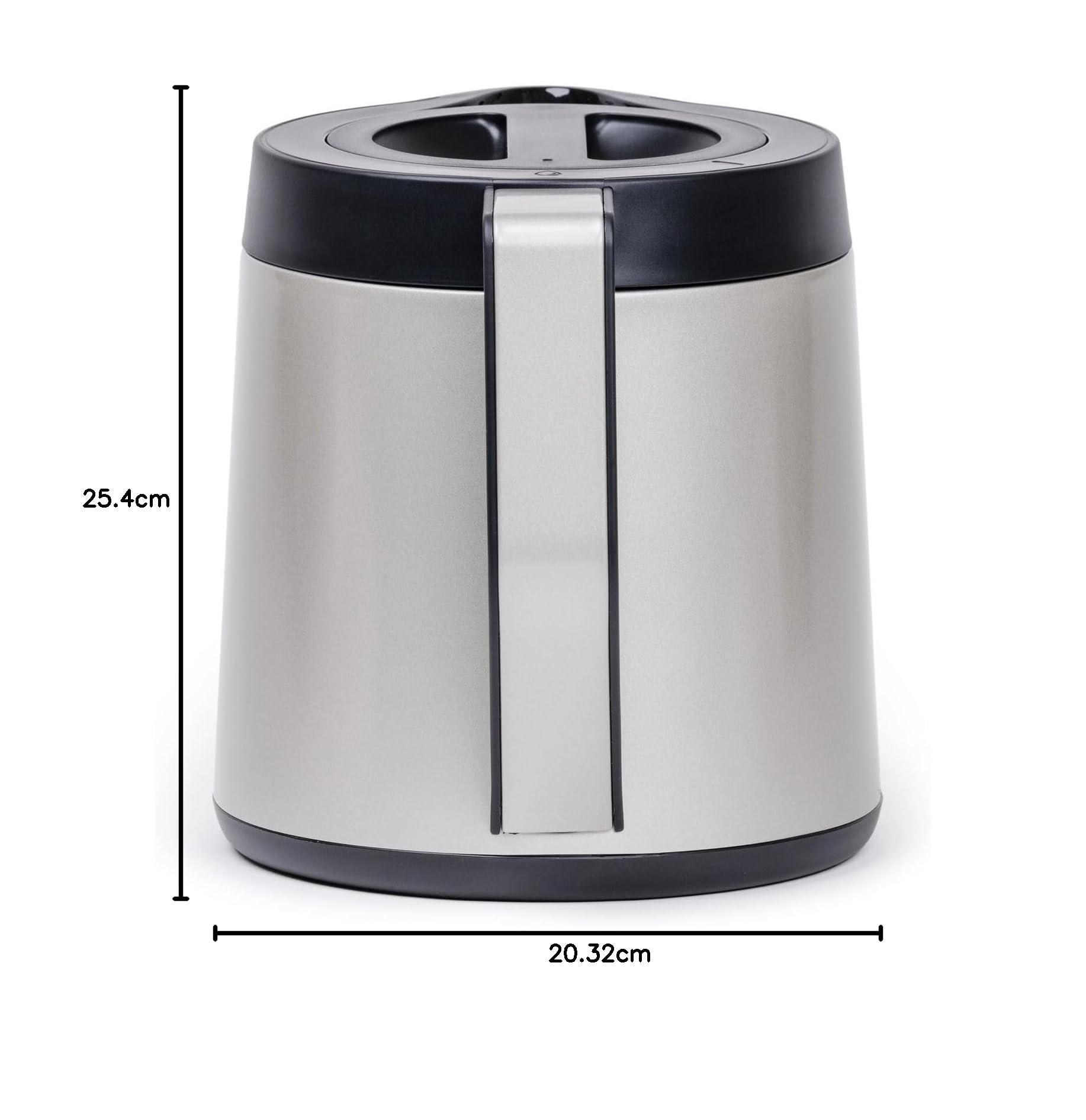 Ratio Six - Jarra térmica y tapa de acero inoxidable mate, serie 2