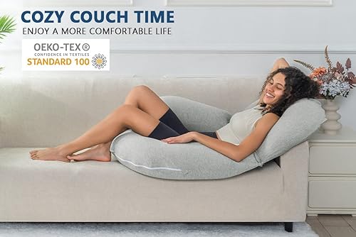 Miniatura 8 de INSEN Almohada de lectura, almohada de espalda para sentarse en la cama para leer, enfermera y relajarse, almohada de lectura para adultos, madres y