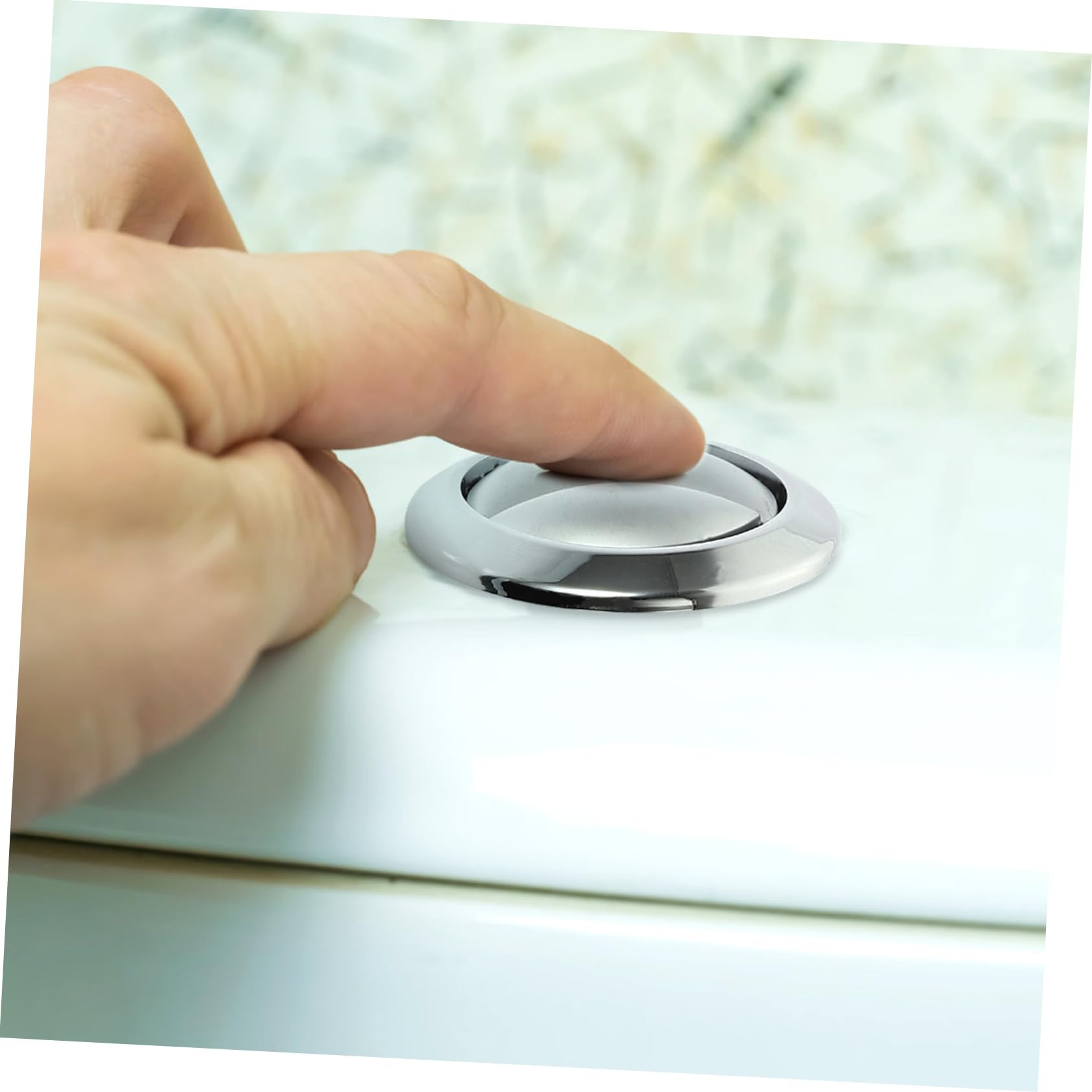 VILLCASE 2 Pezzi Pulsante Ricambio per Serbatoio Wc Facile Installazione Design Elegante Inossidabile Accessori per Bagno Pratici e Funzionali