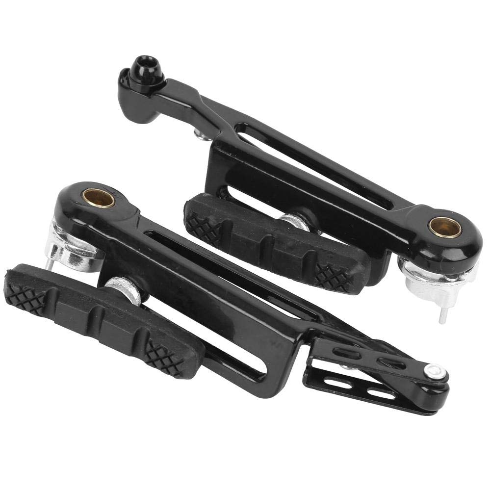 Bicicletta V Brake Folding- Una Coppia di Parti in Lega di Alluminio ad Alta Resistenza Pieghevole Nero Braccio Lungo V Freno Pinza Bici Pieghevole
