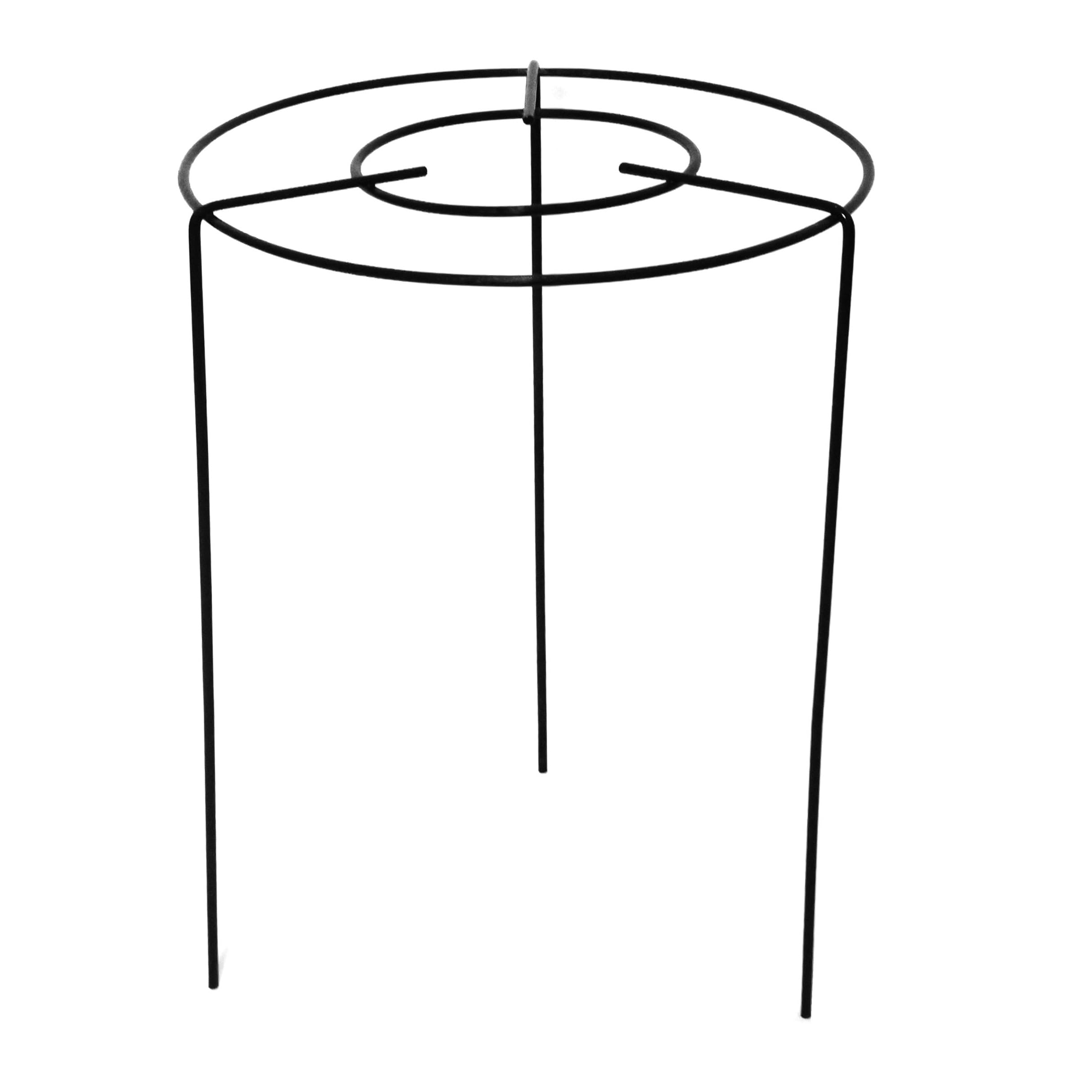 Medium Garden Plant Support Double Round Grow Through Grid Ring Height 30cm for Flowers Border Cage Sturdy, Lightweight, Rust-Resistant Plant Stakes (1)
